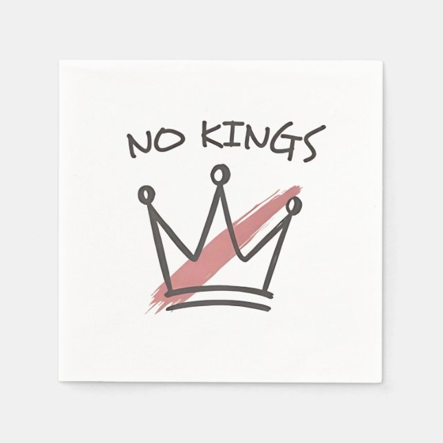 Democracy Has no King Librety Status USA  Napkin (Front)