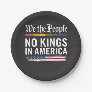Democracy Has no King Librety Status USA Paper Plate