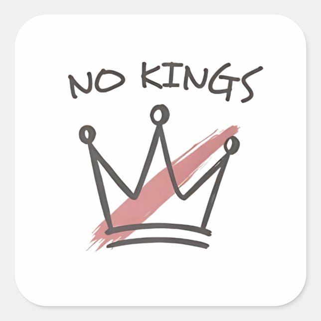 Democracy Has no King Librety Status USA  Square Sticker (Front)
