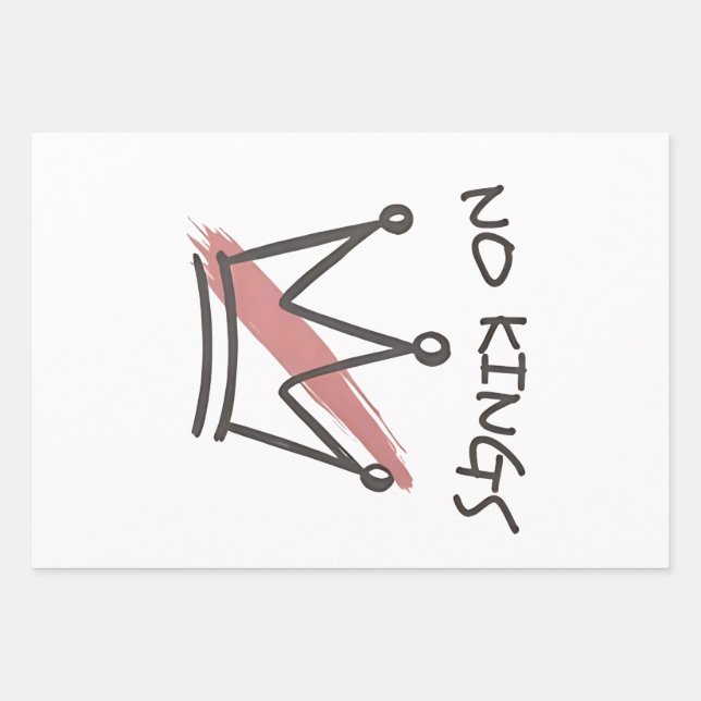 Democracy Has no King Librety Status USA  Wrapping Paper Sheet (Front)