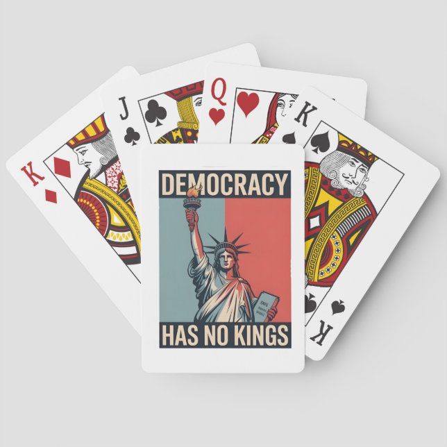 Democracy Has No Kings Liberity Status American Playing Cards (Back)