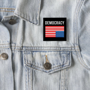 Democracy In Distress 15 Cm Square Badge