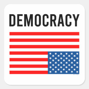 Democracy In Distress Square Sticker