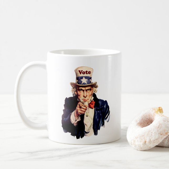 Democracy is on the Ballot 2026 Coffee Mug (With Donut)