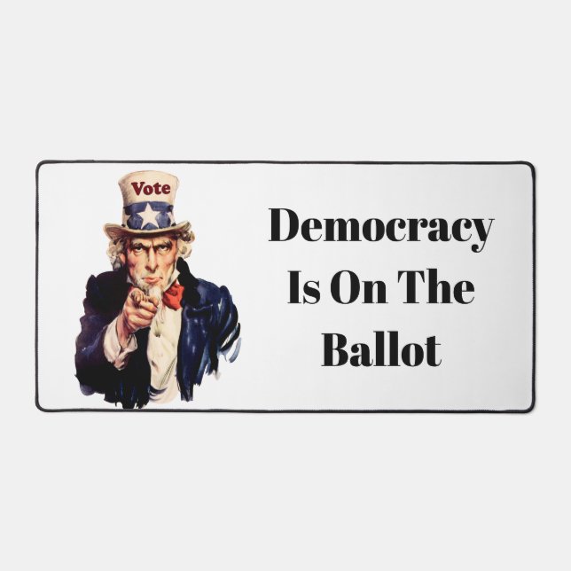 Democracy is on the Ballot 2026 Desk Mat (Front)