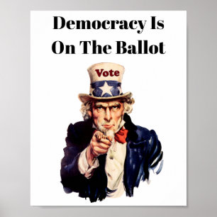 Democracy is on the Ballot 2026 Poster