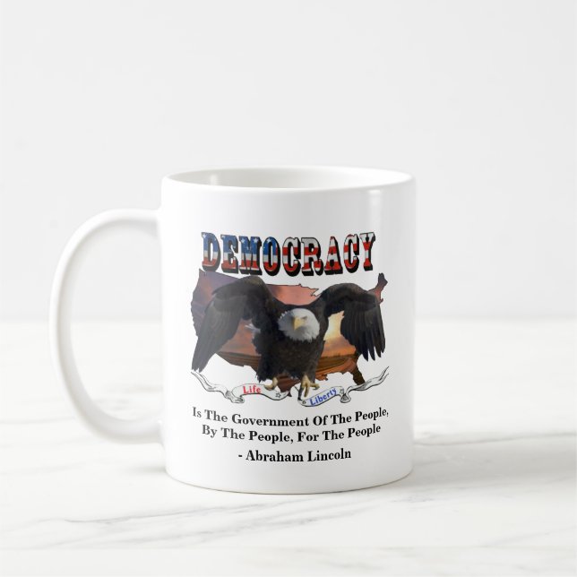 DEMOCRACY Is The Government Of The People Coffee Mug (Left)