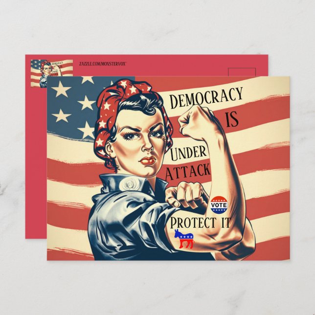 Democracy/ Protect It Postcard (Front/Back)