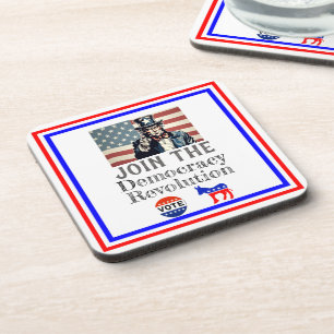 Democracy Revolution Beverage Coaster