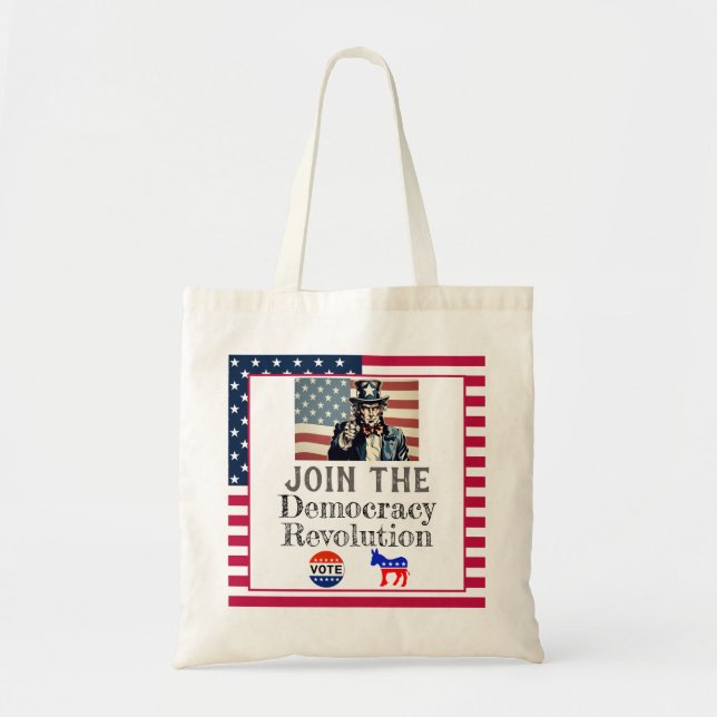 Democracy Revolution Tote Bag (Front)