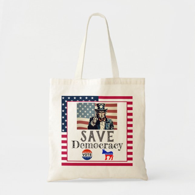 Democracy Revolution Tote Bag (Front)