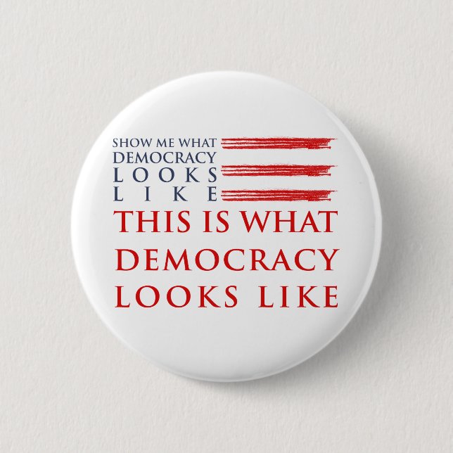 Democracy Round Button (Front)