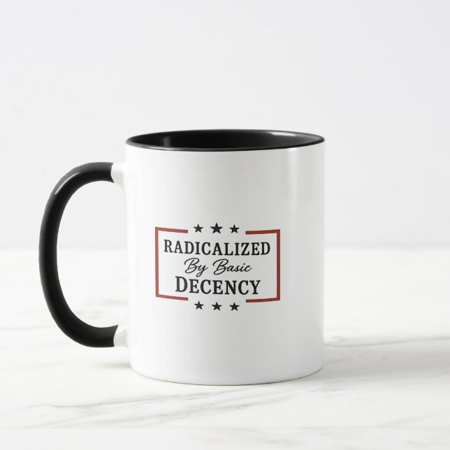 Democracy Social Radicalised By Basic Decency  Mug (Left)