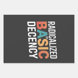 Democracy Social Radicalised By Basic Decency Wrapping Paper Sheet