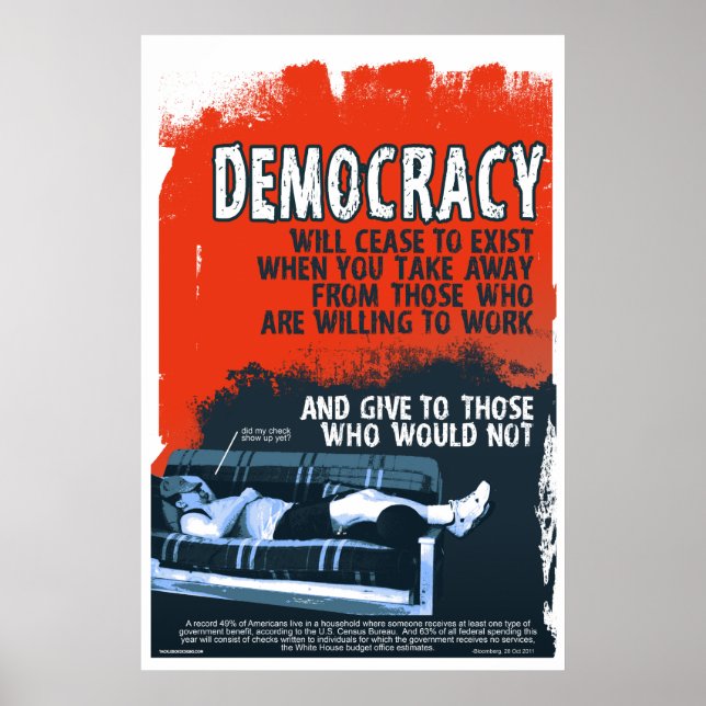 Democracy Will Cease (24x36) Poster (Front)