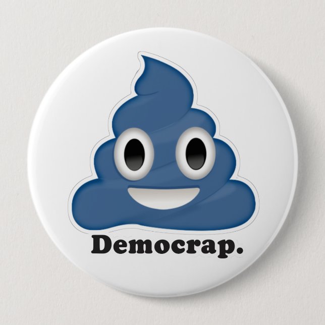 Democrap Emoji 10 Cm Round Badge (Front)