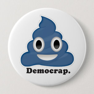 Democrap Emoji 10 Cm Round Badge