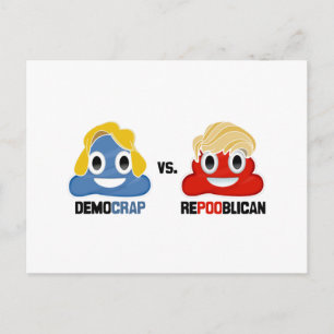 Democrap vs. Repooblican Postcard