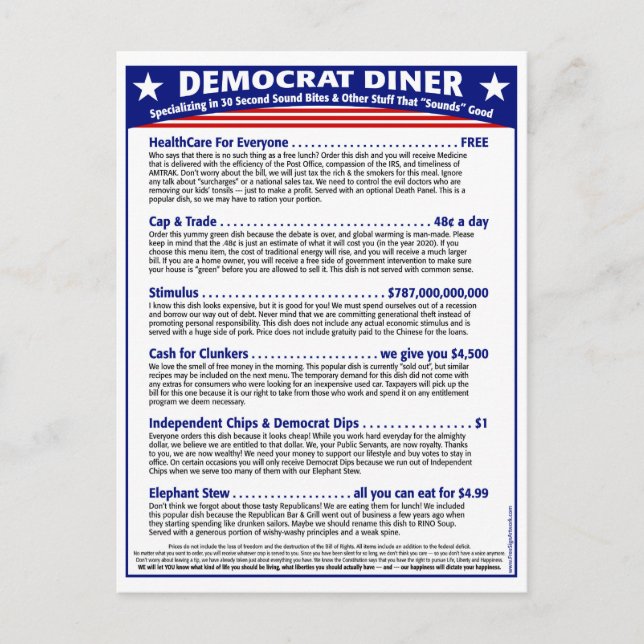 Democrat Diner Postcard (Front)