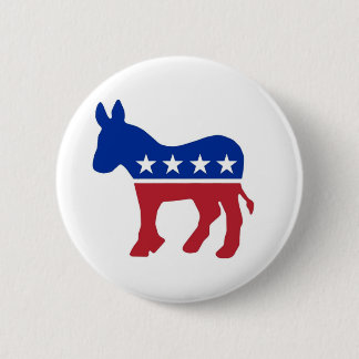 Democrat Donkey 6 Cm Round Badge