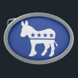 Democrat Donkey Belt Buckle<br><div class="desc">Democrat Donkey Belt Buckle
Customisable Background.
Choose the background colour you want by clicking Customise it - Edit - Background.</div>