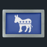Democrat Donkey Belt Buckle<br><div class="desc">Democrat Donkey Belt Buckle
Customisable Background.
Choose the background colour you want by clicking Customise it - Edit - Background.</div>