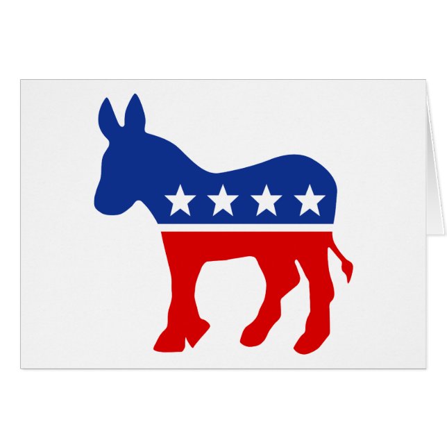 Democrat Donkey Card (Front Horizontal)