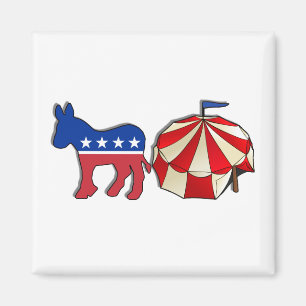 Democrat Donkey Circus Magnet