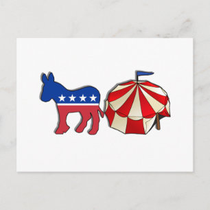 Democrat Donkey Circus Postcard