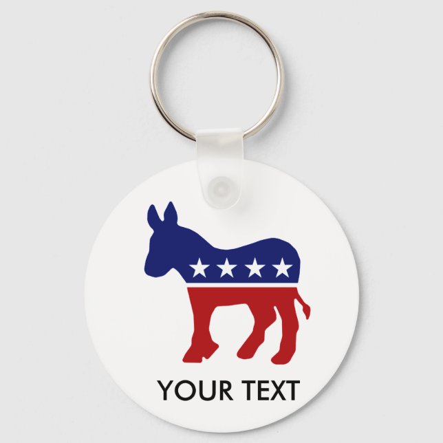 Democrat Donkey / DNC Donkey Key Ring (Front)
