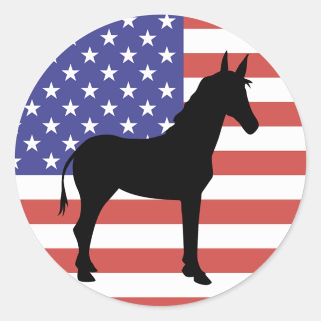 Democrat Donkey Flag Stickers (Front)