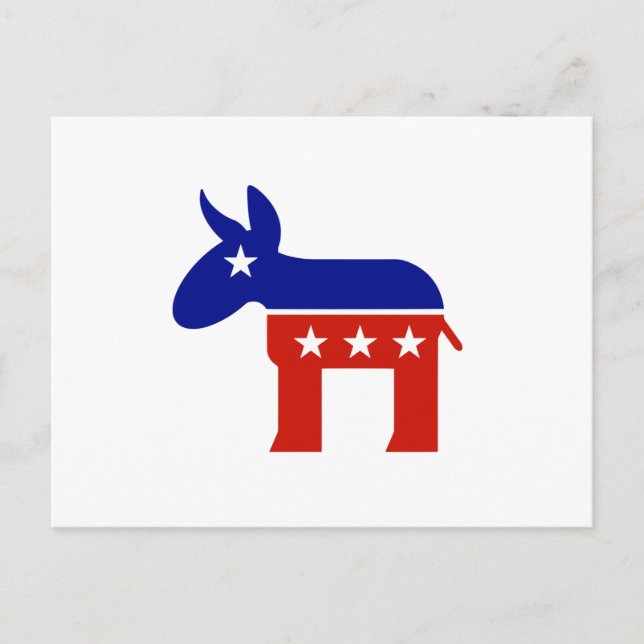Democrat Donkey Gifts Postcard (Front)