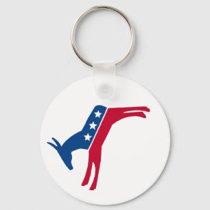 Democrat Donkey Key Ring