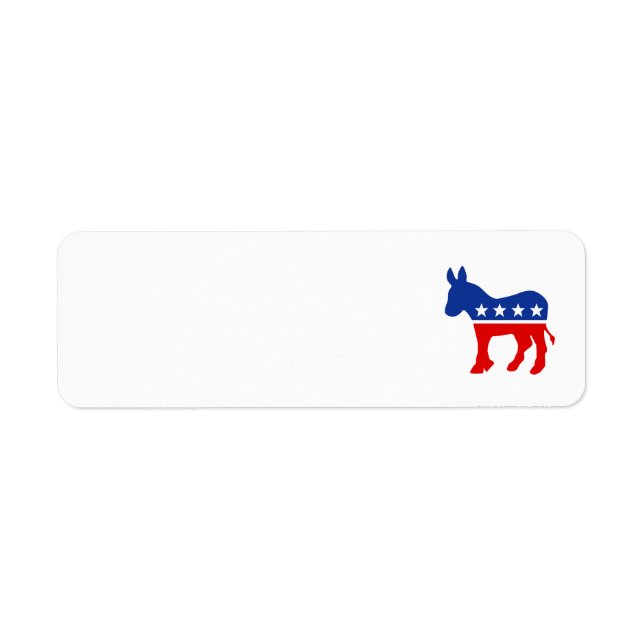 Democrat Donkey Label Return Address Label (Front)