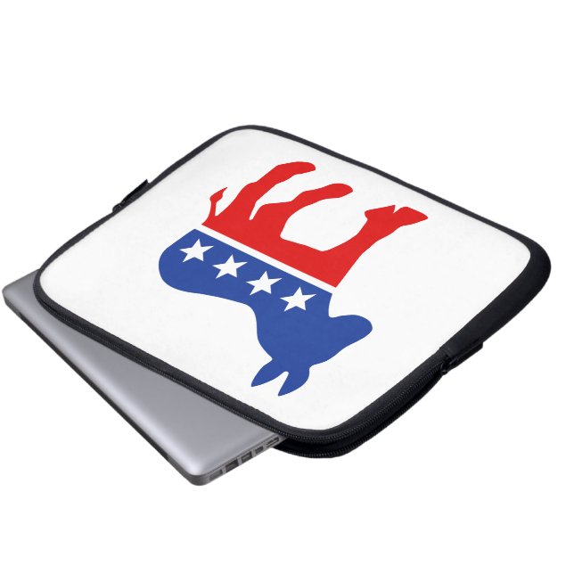 Democrat Donkey Laptop Sleeve (Front Bottom)