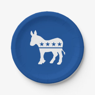 Democrat Donkey Personalise Paper Plate