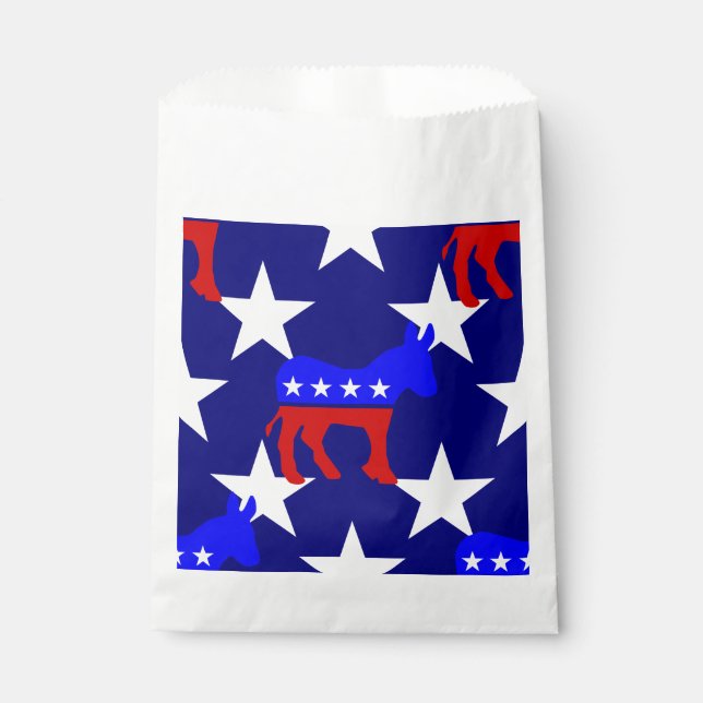 democrat donkey politics election stars  favour bag (Front)