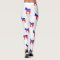 Democrat Donkey Symbol Red White and Blue Leggings