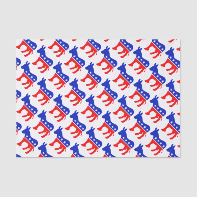 Democrat Donkey Tissue Paper (Front)