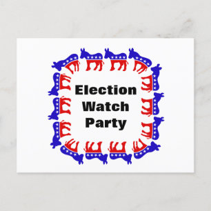 Democrat Election Watch Party Postcard
