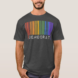 Democrat Gay Pride Flag Barcode Queer Rainbow LGBT T-Shirt