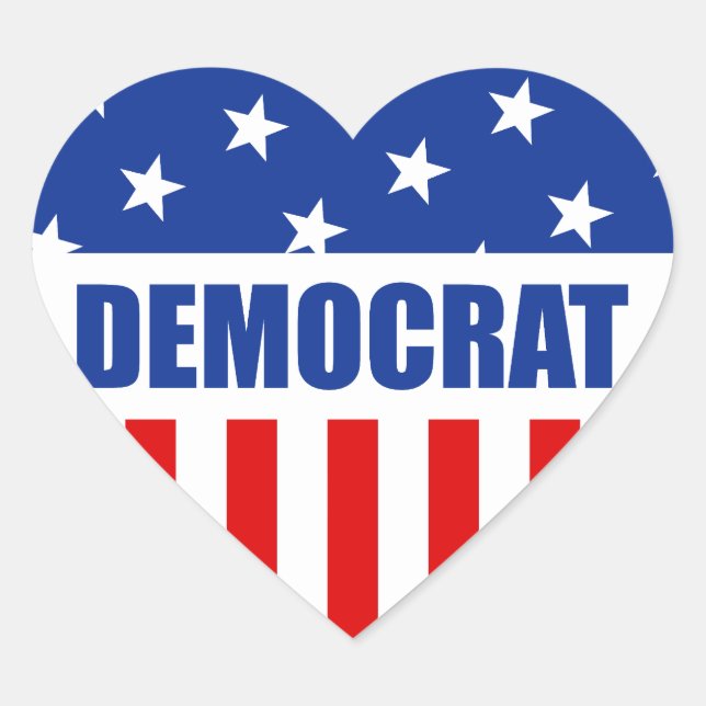 Democrat Heart Sticker (Front)