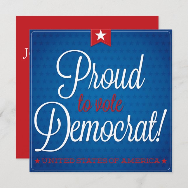 Democrat Invitation (Front/Back)