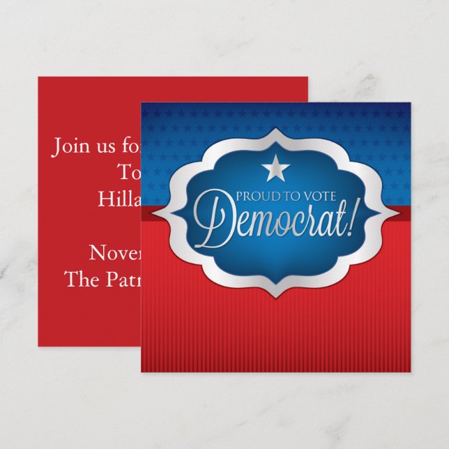 Democrat Invitation (Front/Back)