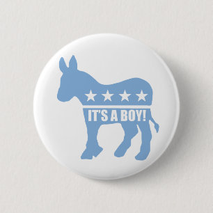 democrat it's a boy pins