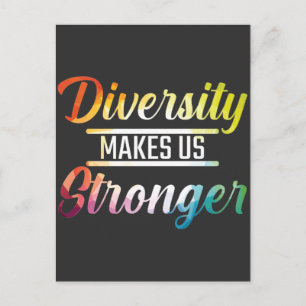 Democrat Leftist Diversity makes me stronger Postcard