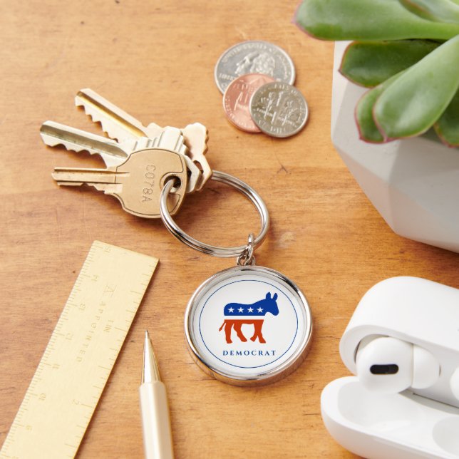 Democrat Metal Keychain (Desk)