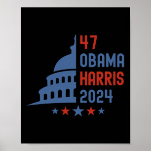 Democrat Obama Harris 2024 Presidential Election Poster