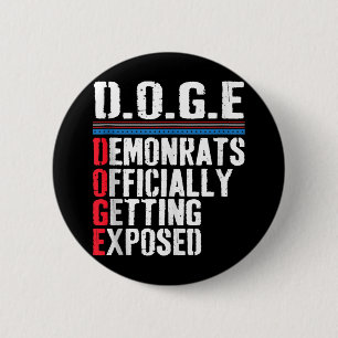 Democrat Officially Getting Exposed Trump 2025 Tan 6 Cm Round Badge