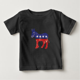 Democrat Original Donkey Distressed Tan Baby T-Shirt